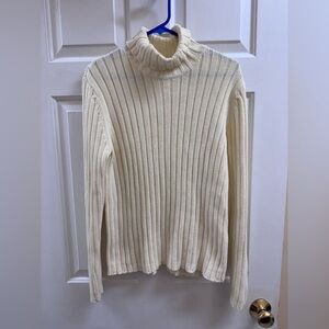 Vintage 90s Y2K Cherokee Cotton Turtleneck Sweater Juniors XL/Women’s M; 18inPtP